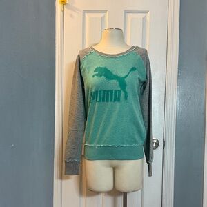 Puma Teal and Gray Sweatshirt